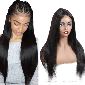 Raw Indian Hair Wig Transparent Lace 30 Inch Lace Frontal Wig Cuticle Aligned Bone Straight Human Hair Lace Wig Vendors